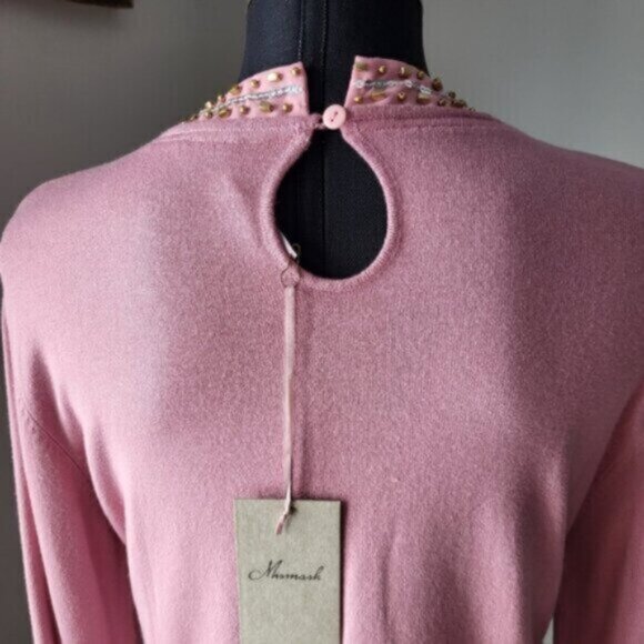 Mismash Long Rose Beaded Sweater Size Small - Picture 9 of 13